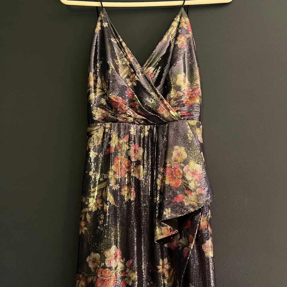 Monique Lhuillier beaded floral Gown